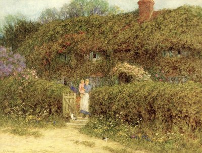 A Cottage at Freshwater, Isle of Wight by Helen Allingham